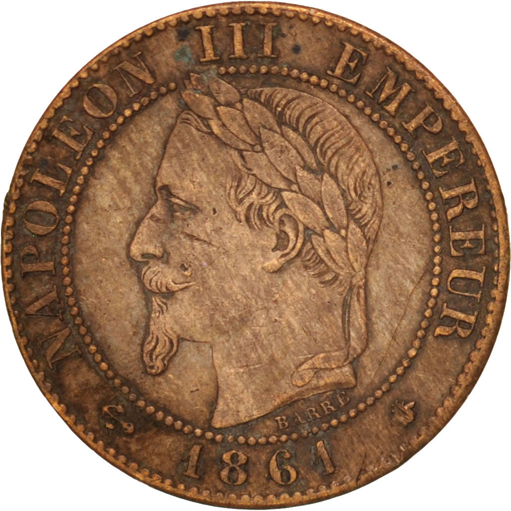 France, Napoleon III, Napoléon III, Centime, 1861, Paris, EF(40-45)