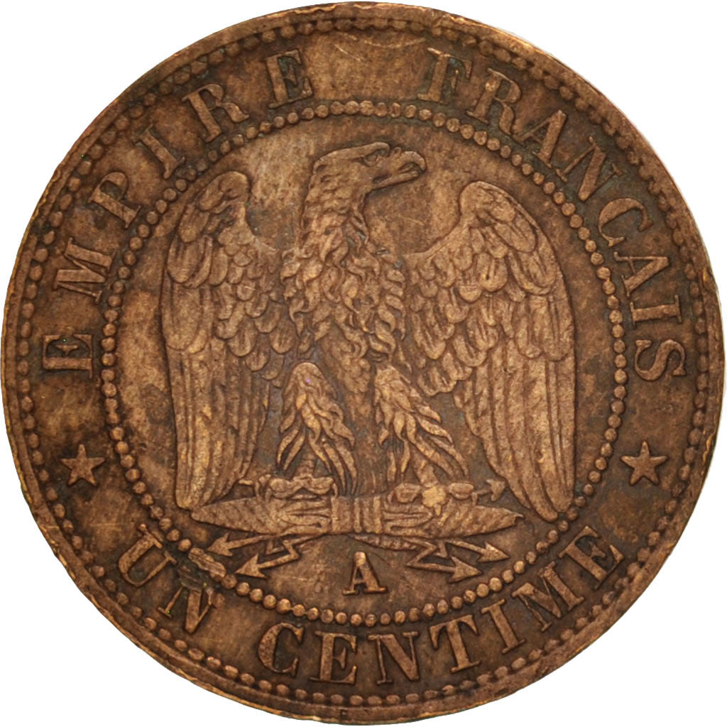 France, Napoleon III, Napoléon III, Centime, 1861, Paris, EF(40-45)