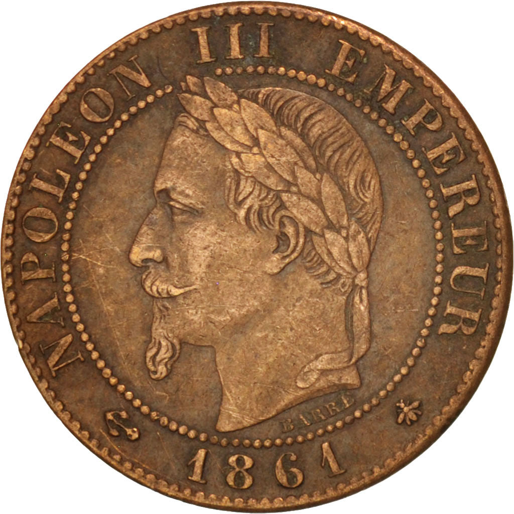 France, Napoleon III, Napoléon III, Centime, 1861, Paris, EF(40-45)