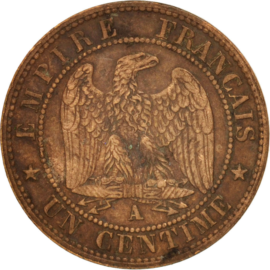 France, Napoleon III, Napoléon III, Centime, 1861, Paris, EF(40-45)