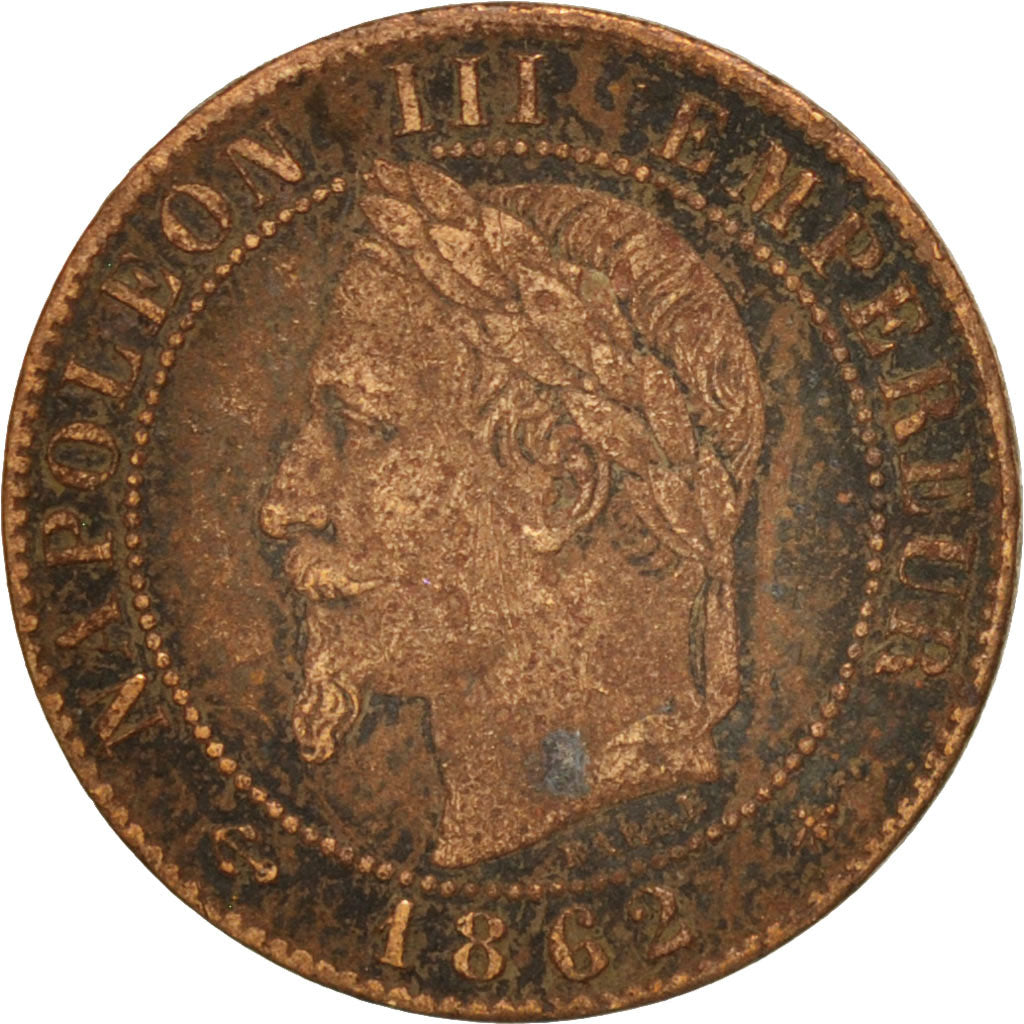 Coin, France, Napoleon III, Napoléon III, Centime, 1862, Paris, VF(20-25)