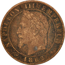 Coin, France, Napoleon III, Napoléon III, Centime, 1862, Paris, VF(20-25)