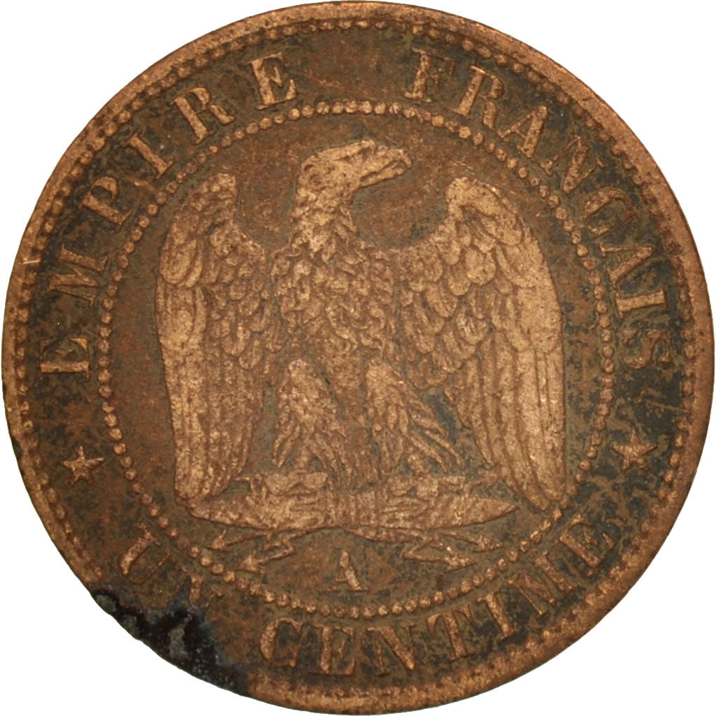 Coin, France, Napoleon III, Napoléon III, Centime, 1862, Paris, VF(20-25)