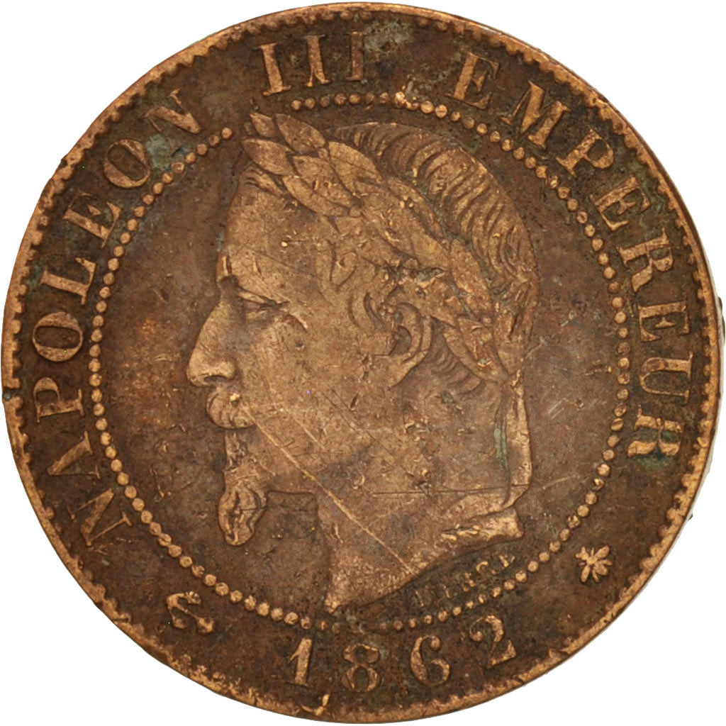 Coin, France, Napoleon III, Napoléon III, Centime, 1862, Paris, VF(20-25)