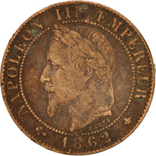 Coin, France, Napoleon III, Napoléon III, Centime, 1862, Paris, VF(20-25)
