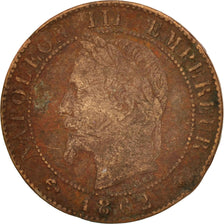 France, Napoleon III, Napoléon III, Centime, 1862, Paris, TB, Bronze