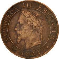 Moneta, Francja, Napoleon III, Napoléon III, Centime, 1862, Paris, VF(30-35)