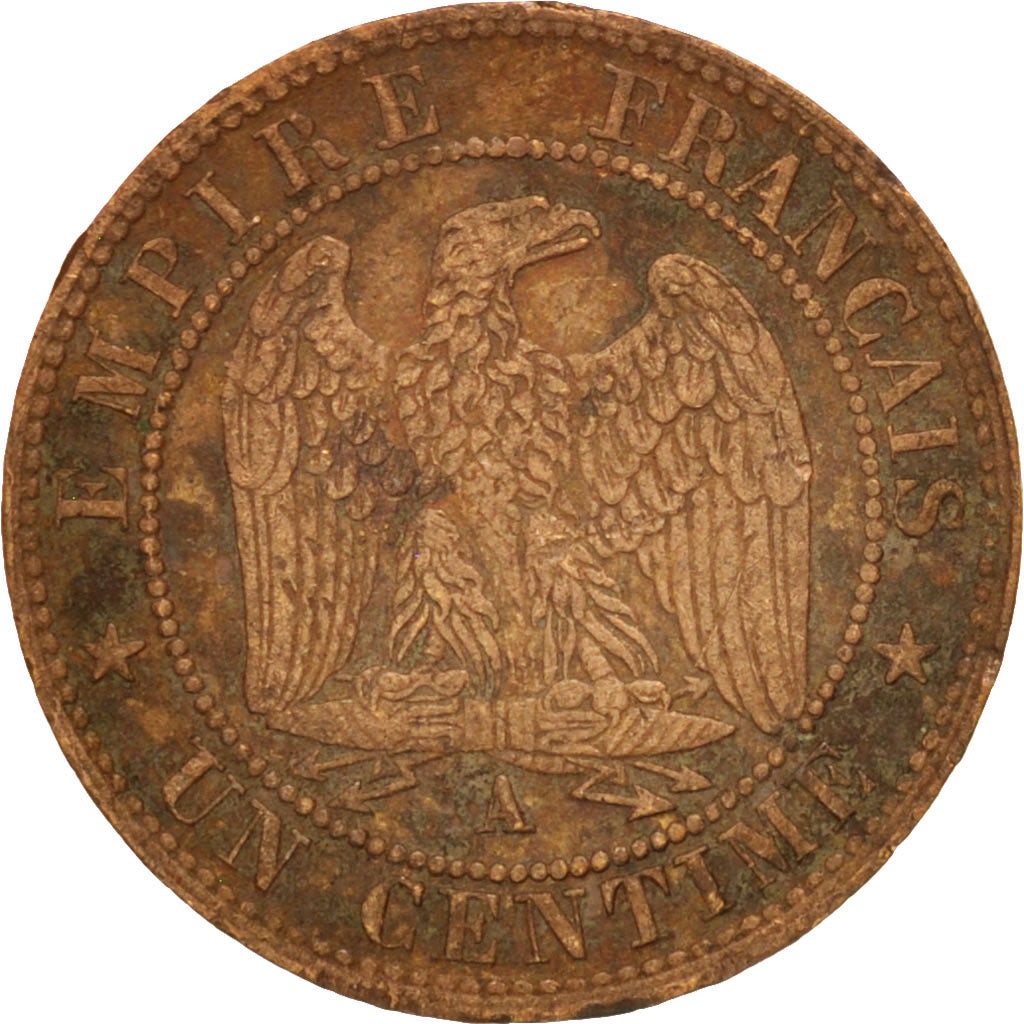 Coin, France, Napoleon III, Napoléon III, Centime, 1862, Paris, EF(40-45)