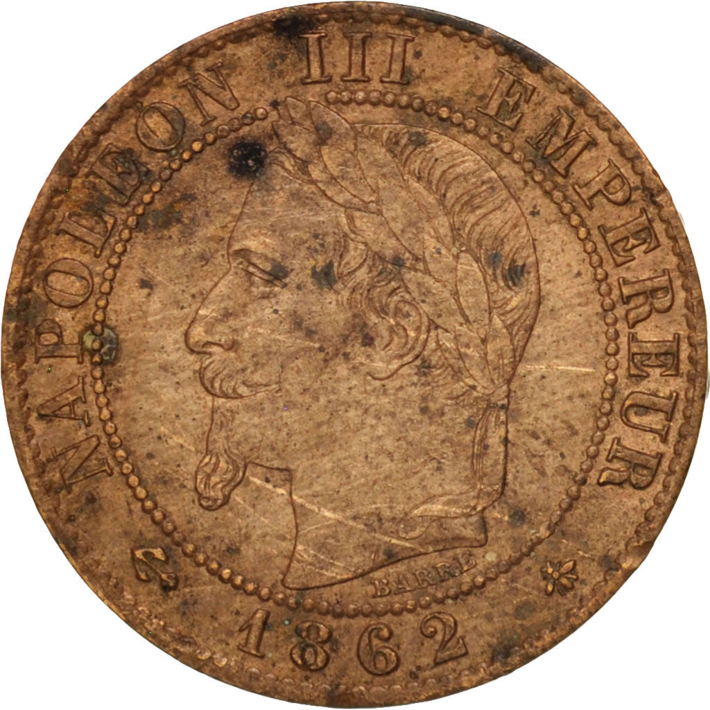Coin, France, Napoleon III, Napoléon III, Centime, 1862, Paris, EF(40-45)
