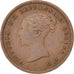 GREAT BRITAIN, 1/2 Farthing, 1844, KM #738, AU(50-53), Copper, 2.37
