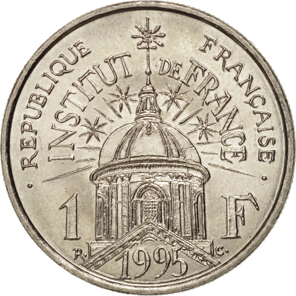 France, Institut, Franc, 1995, Paris, SUP+, Nickel, KM:1133, Gadoury:480