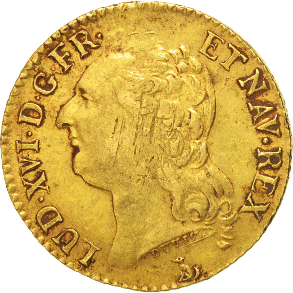 Coin, France, Louis XVI, Louis d'or à la tête nue, Louis d'Or, 1789, Nantes