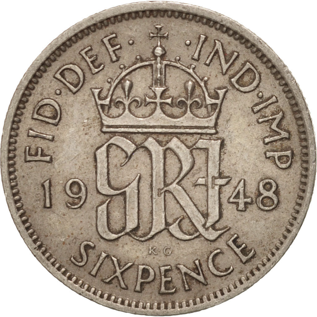 Monnaie, Grande-Bretagne, George VI, 6 Pence, 1948, TTB+, Copper-nickel, KM:862