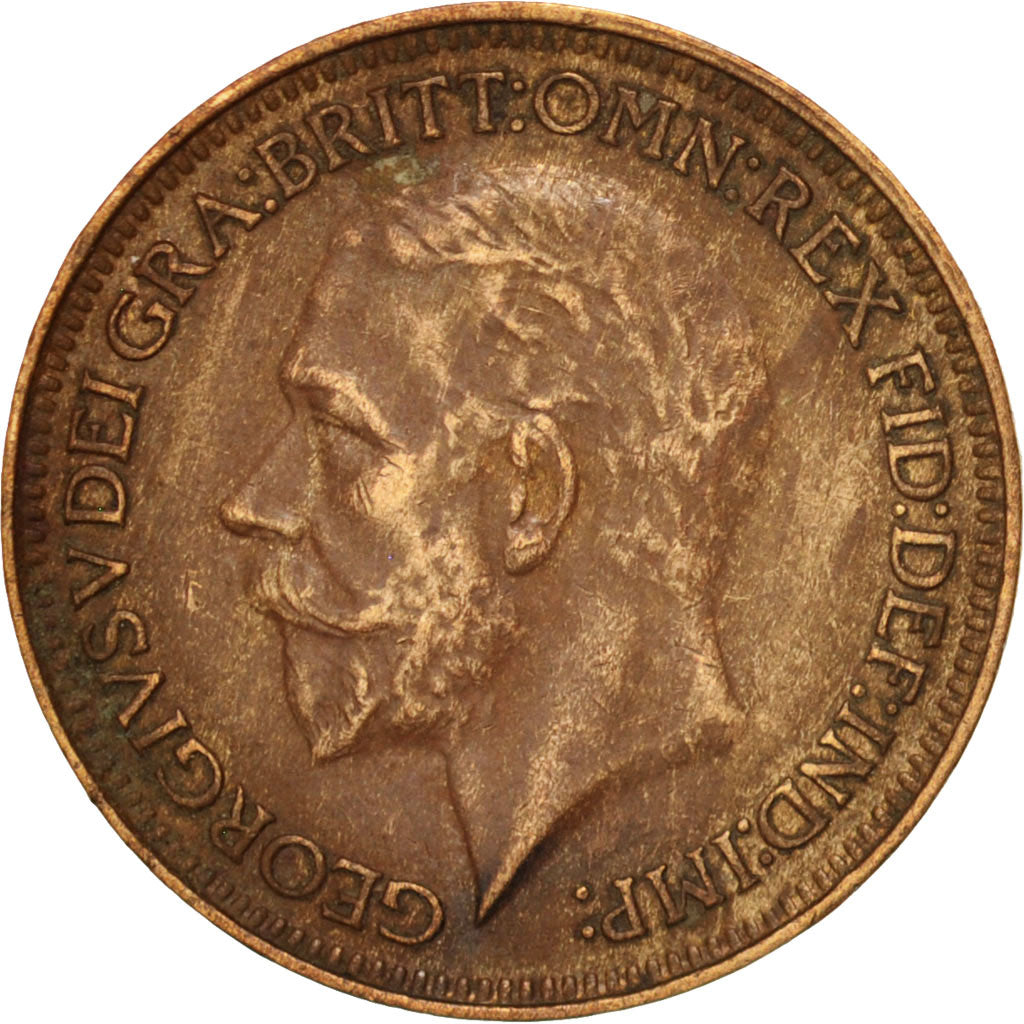 Great Britain, George V, Farthing, 1927, EF(40-45), Bronze, KM:825