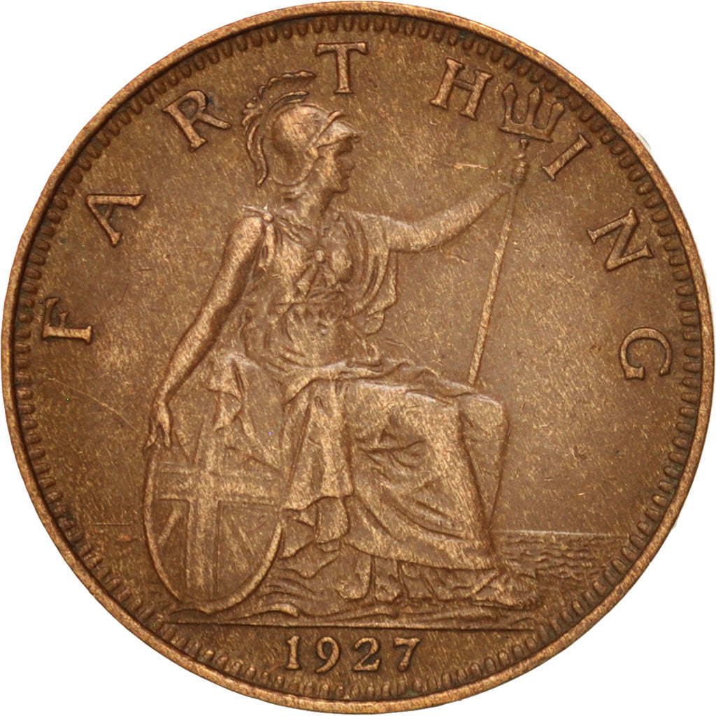 Great Britain, George V, Farthing, 1927, EF(40-45), Bronze, KM:825
