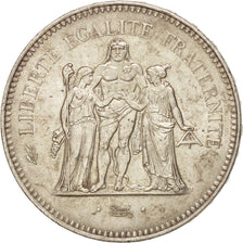 France, Hercule, 50 Francs, 1975, Paris, AU(50-53), Silver, KM:941.1