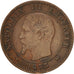 France, Napoleon III, Napoléon III, 2 Centimes, 1853, Rouen, VF(30-35), Bronze