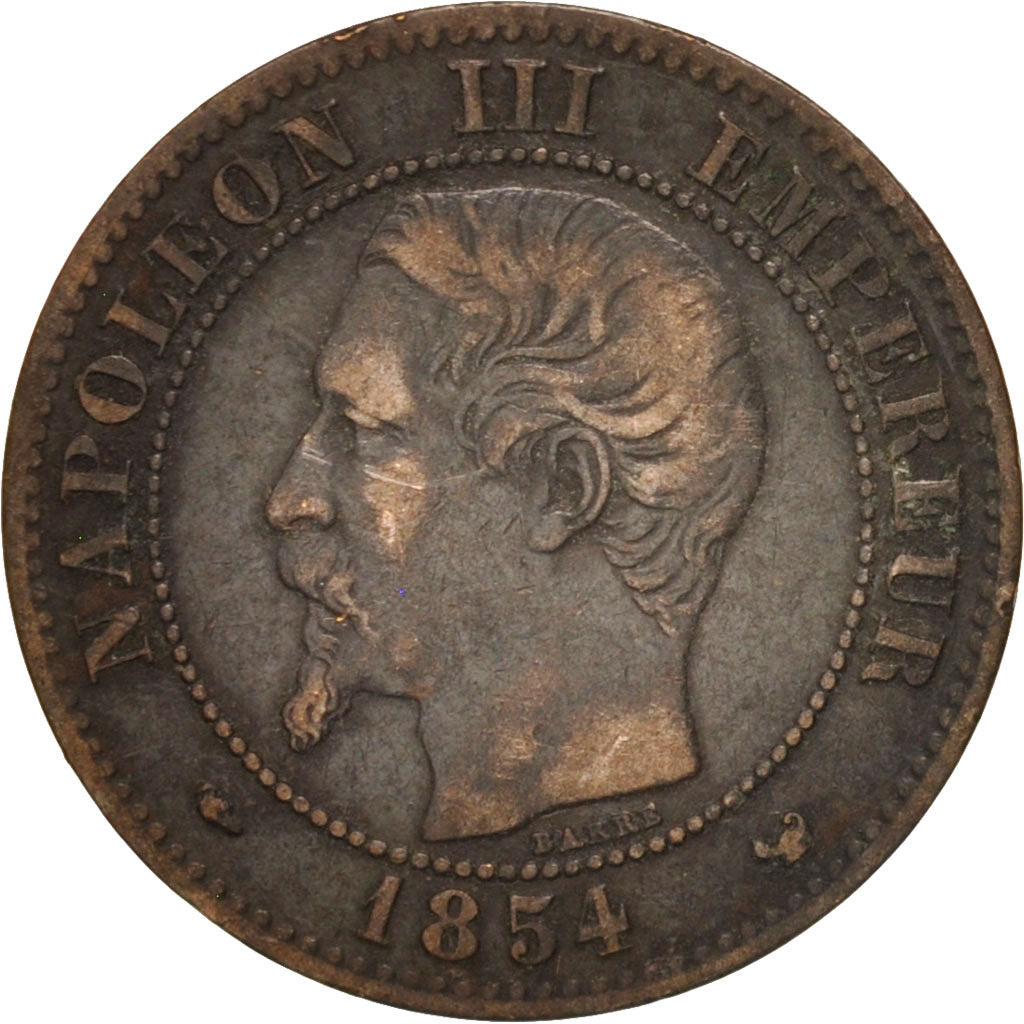 Coin, France, Napoleon III, Napoléon III, 2 Centimes, 1854, Lille, VF(30-35)