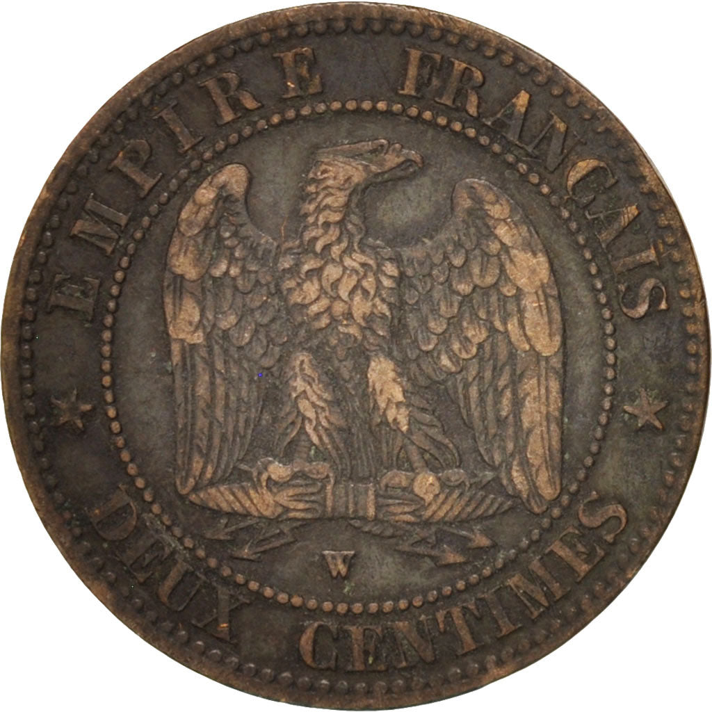 Coin, France, Napoleon III, Napoléon III, 2 Centimes, 1854, Lille, VF(30-35)