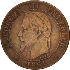 Coin, France, Napoleon III, Napoléon III, 2 Centimes, 1861, Paris, VF(30-35)