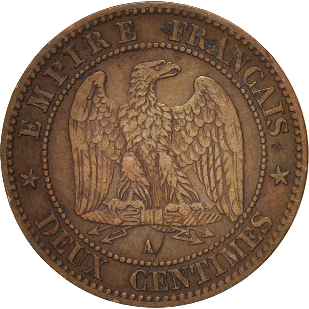 Coin, France, Napoleon III, Napoléon III, 2 Centimes, 1861, Paris, VF(30-35)