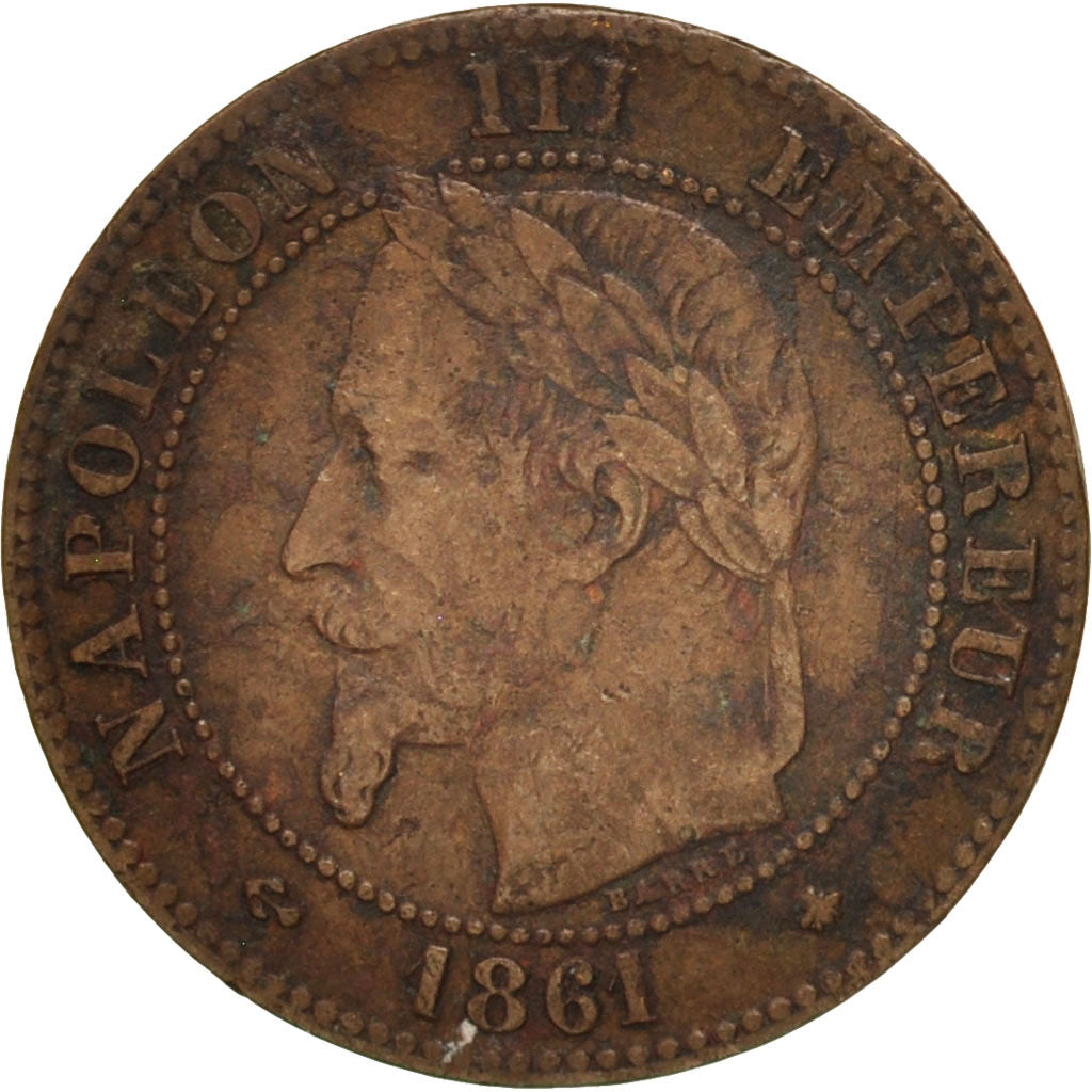 Coin, France, Napoleon III, Napoléon III, 2 Centimes, 1861, Paris, VF(30-35)