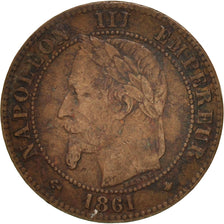 Coin, France, Napoleon III, Napoléon III, 2 Centimes, 1861, Paris, VF(30-35)