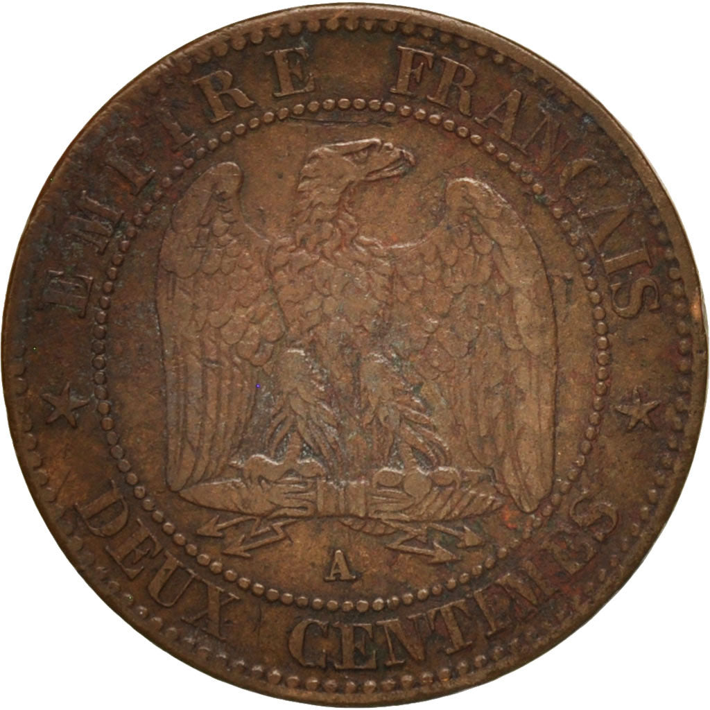 Coin, France, Napoleon III, Napoléon III, 2 Centimes, 1861, Paris, VF(30-35)