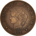 Moneda, Francia, Cérès, 2 Centimes, 1882, Paris, MBC, Bronce, KM:827.1