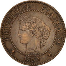 Coin, France, Cérès, 2 Centimes, 1890, Paris, EF(40-45), Bronze, KM:827.1