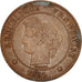 France, Cérès, 2 Centimes, 1891, Paris, VF(20-25), Bronze, KM:827.1