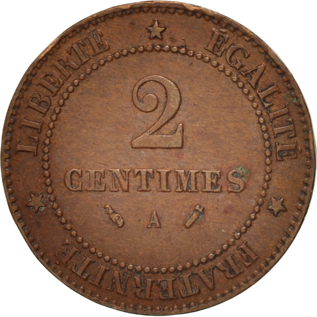 Coin, France, Cérès, 2 Centimes, 1891, Paris, EF(40-45), Bronze, KM:827.1