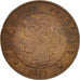 France, Cérès, 2 Centimes, 1891, Paris, EF(40-45), Bronze, KM:827.1