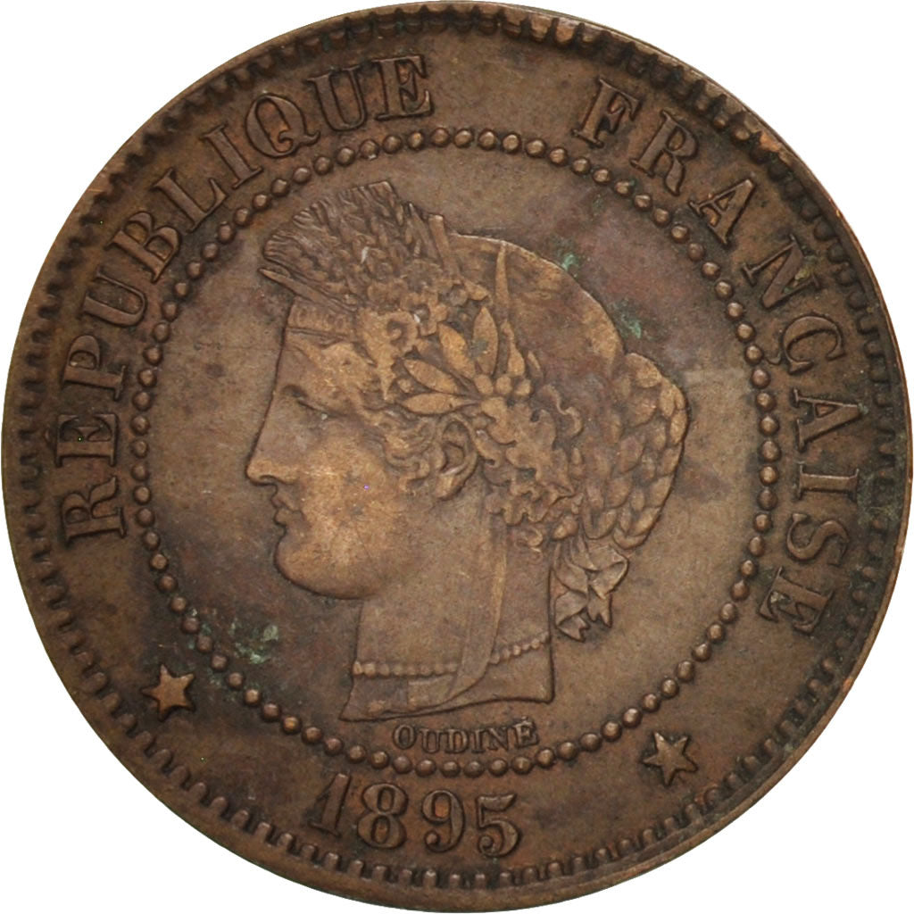 Monnaie, France, Cérès, 2 Centimes, 1895, Paris, TB, Bronze, KM:827.1