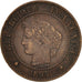 Moneta, Francia, Cérès, 2 Centimes, 1895, Paris, MB+, Bronzo, KM:827.1
