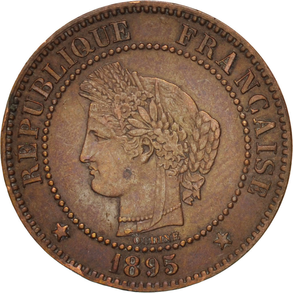 Moneta, Francia, Cérès, 2 Centimes, 1895, Paris, BB, Bronzo, KM:827.1