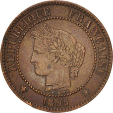 Moneta, Francia, Cérès, 2 Centimes, 1895, Paris, BB, Bronzo, KM:827.1
