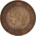 Moneta, Francia, Cérès, 2 Centimes, 1895, Paris, BB, Bronzo, KM:827.1