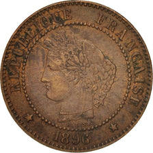 Coin, France, Cérès, 2 Centimes, 1896, Paris, EF(40-45), Bronze, KM:827.1