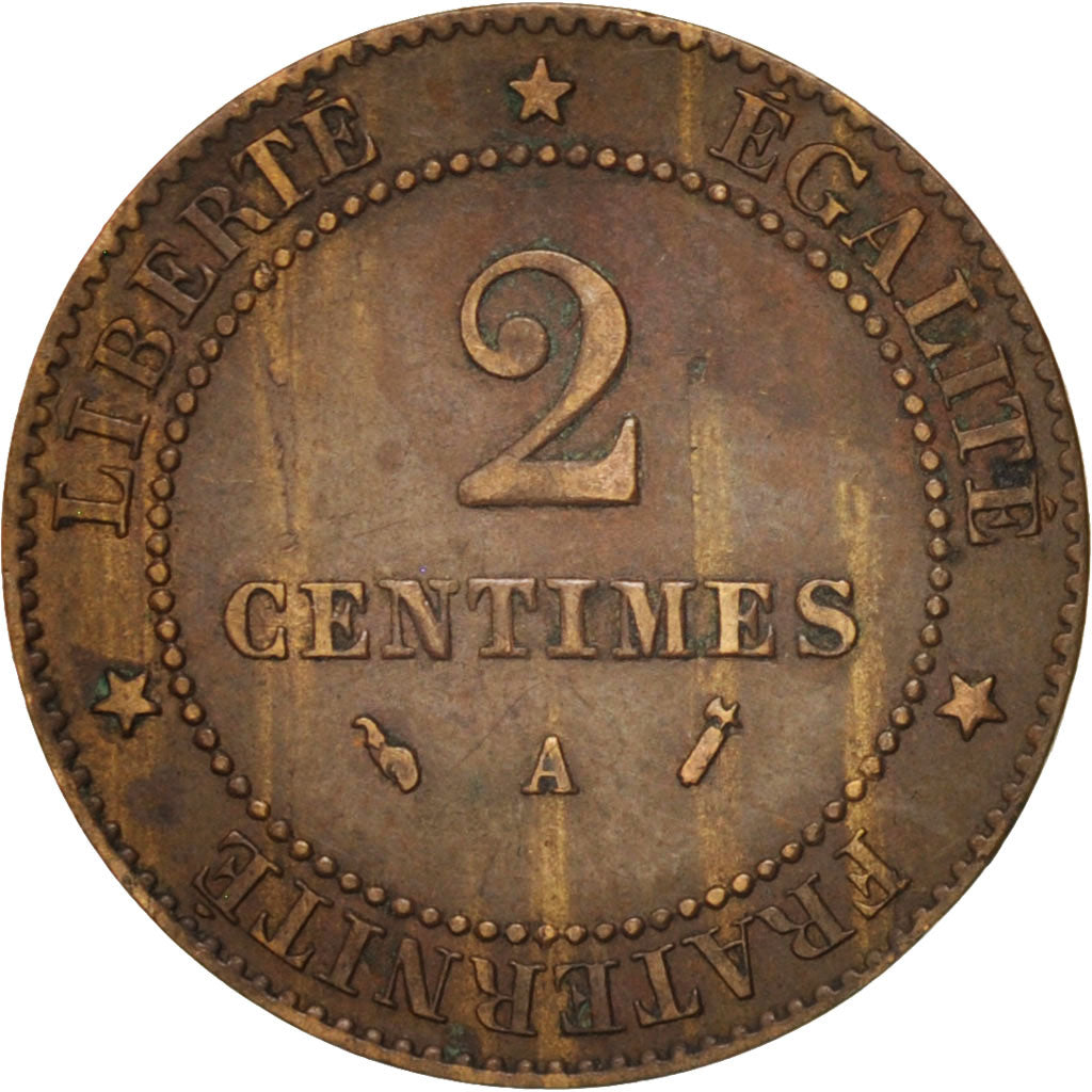 Coin, France, Cérès, 2 Centimes, 1896, Paris, EF(40-45), Bronze, KM:827.1