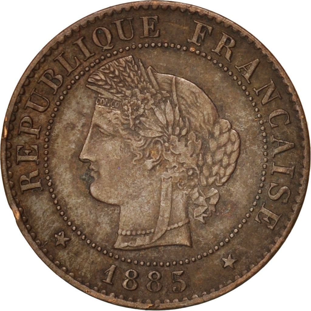 Moneda, Francia, Cérès, Centime, 1885, Paris, MBC+, Bronce, KM:826.1