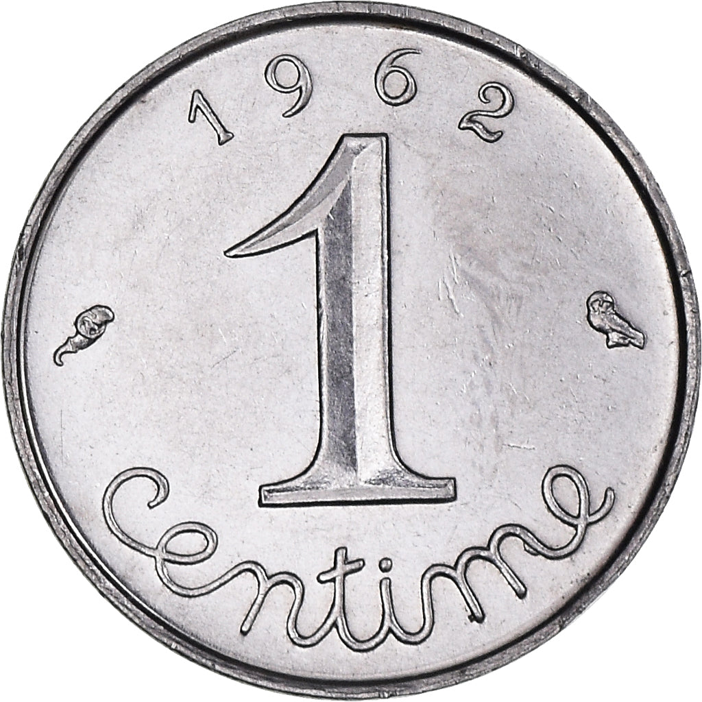 Monnaie, France, Épi, Centime, 1962, Paris, Rebord, SUP+, Acier inoxydable