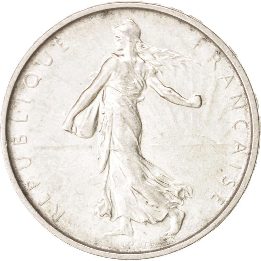 Francia, Semeuse, 5 Francs, 1967, BB+, Argento, KM:926, Gadoury:770P
