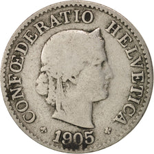 Switzerland, 5 Rappen, 1905, Bern, VF(20-25), Copper-nickel, KM:26