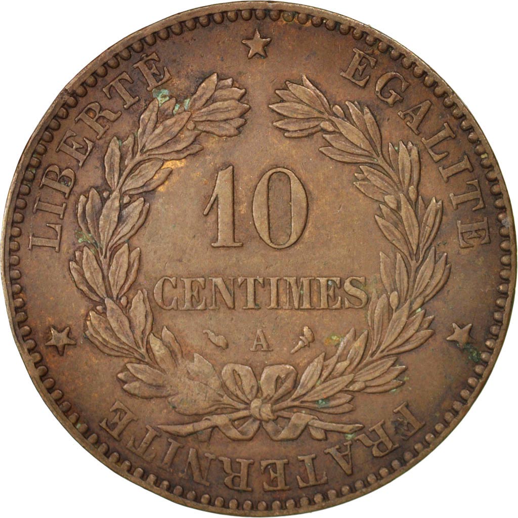 Frankreich, Dupuis, 10 Centimes, 1898, Paris, EF(40-45), Bronze, KM:843