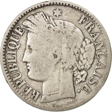 France, Cérès, 2 Francs, 1871, Bordeaux, F(12-15), Silver, KM:816.2