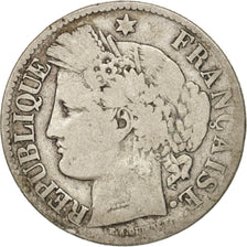 France, Cérès, 2 Francs, 1871, Paris, VF(20-25), Silver, KM:817.1, Gadoury:530