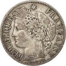 France, Cérès, 2 Francs, 1887, Paris, VF(20-25), Silver, KM:817.1