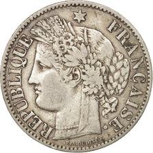 France, Cérès, 2 Francs, 1887, Paris, VF(30-35), Silver, KM:817.1