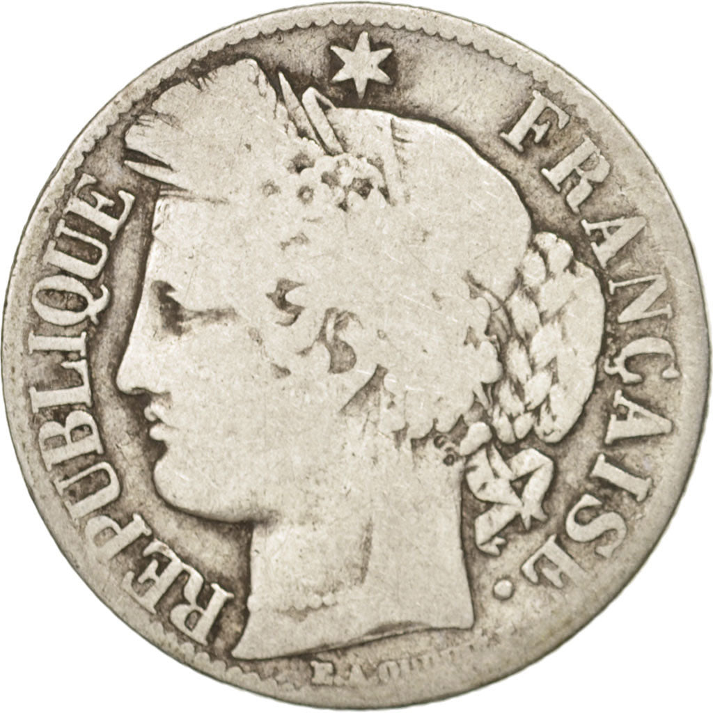 France, Cérès, Franc, 1871, Paris, F(12-15), Silver, KM:822.1, Gadoury:465